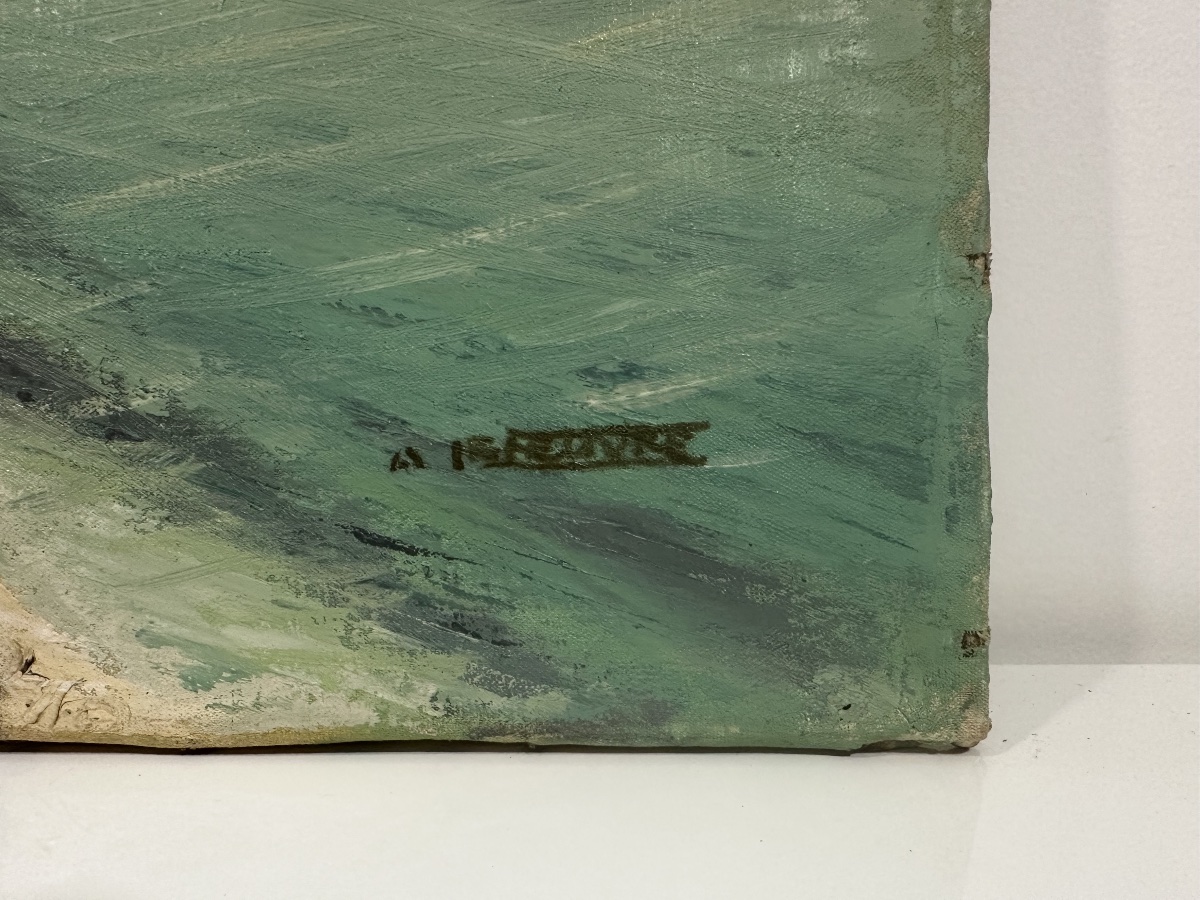 Arsène-marie Le Feuvre (sillé-le-guillaume, 1863 – Le Mans, 1936) Coastal View, Cliff Path -photo-2