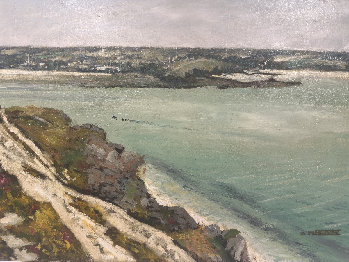 Arsène-marie Le Feuvre (sillé-le-guillaume, 1863 – Le Mans, 1936) Coastal View, Cliff Path -photo-5