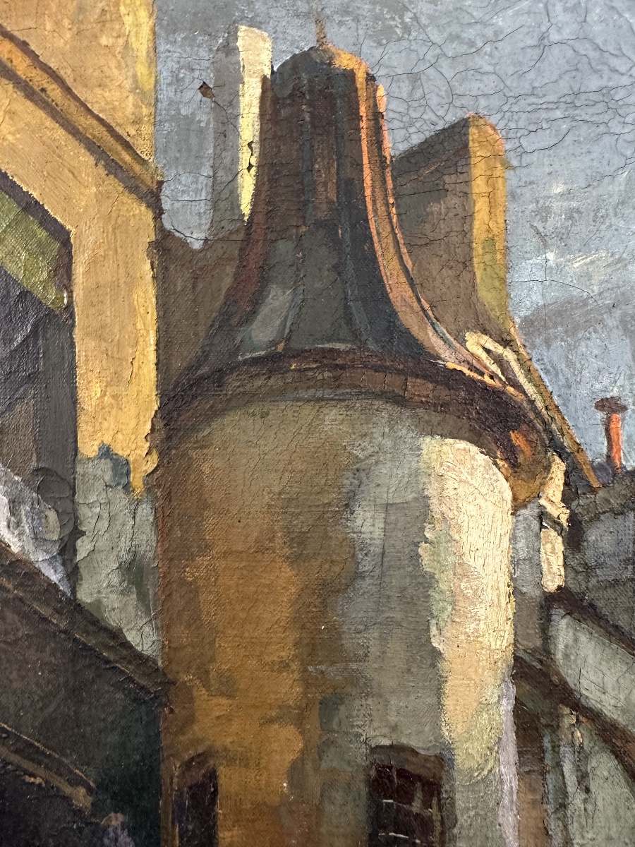 René Berti, Known As Renato Berti (padua, 1884 – Vicenza, 1939) Old Paris, Street Corner-photo-4