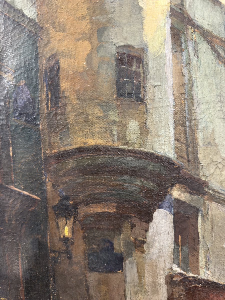 René Berti, Known As Renato Berti (padua, 1884 – Vicenza, 1939) Old Paris, Street Corner-photo-1