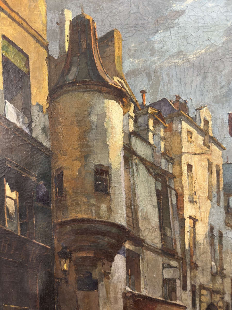 René Berti, Known As Renato Berti (padua, 1884 – Vicenza, 1939) Old Paris, Street Corner-photo-8