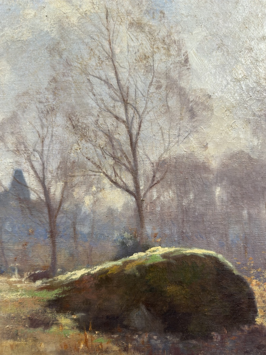 Alfred DAN (1852-1926) Sous-bois aux rochers, forêt de Fontainebleau 1894 Barbizon -photo-8