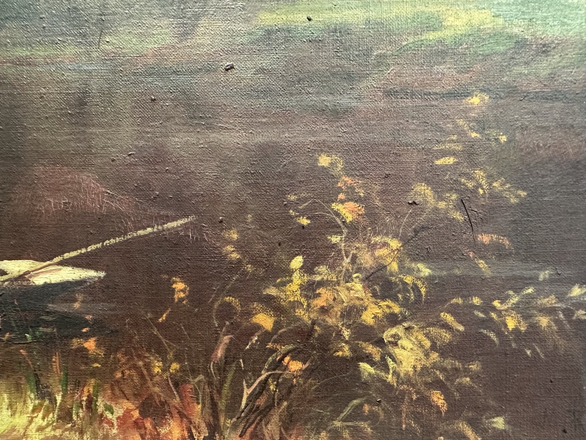 Mary Renard (1849-1925) - Autumn River, Normandy - Oil, 1918-photo-3