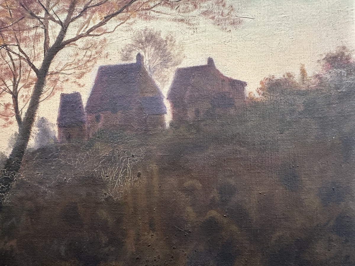 Mary Renard (1849-1925) - Autumn River, Normandy - Oil, 1918-photo-4