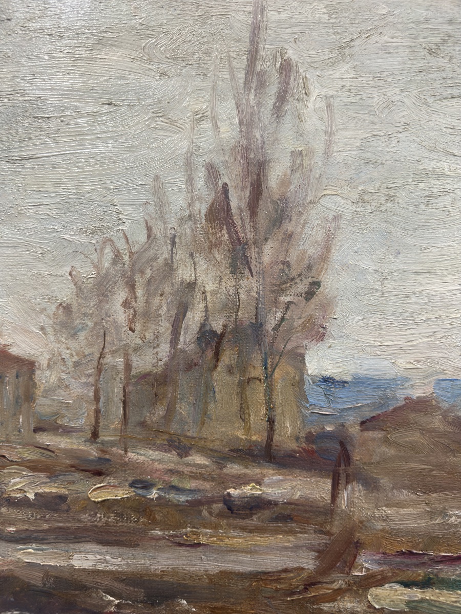 René Thomsen (Paris, 1897 – Versailles, 1976) École De Paris - Paysage postmpressionniste -photo-4
