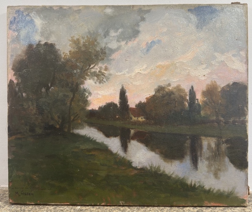 Marcel Cosson (1878-1956) - River Landscape At Dusk - Oil