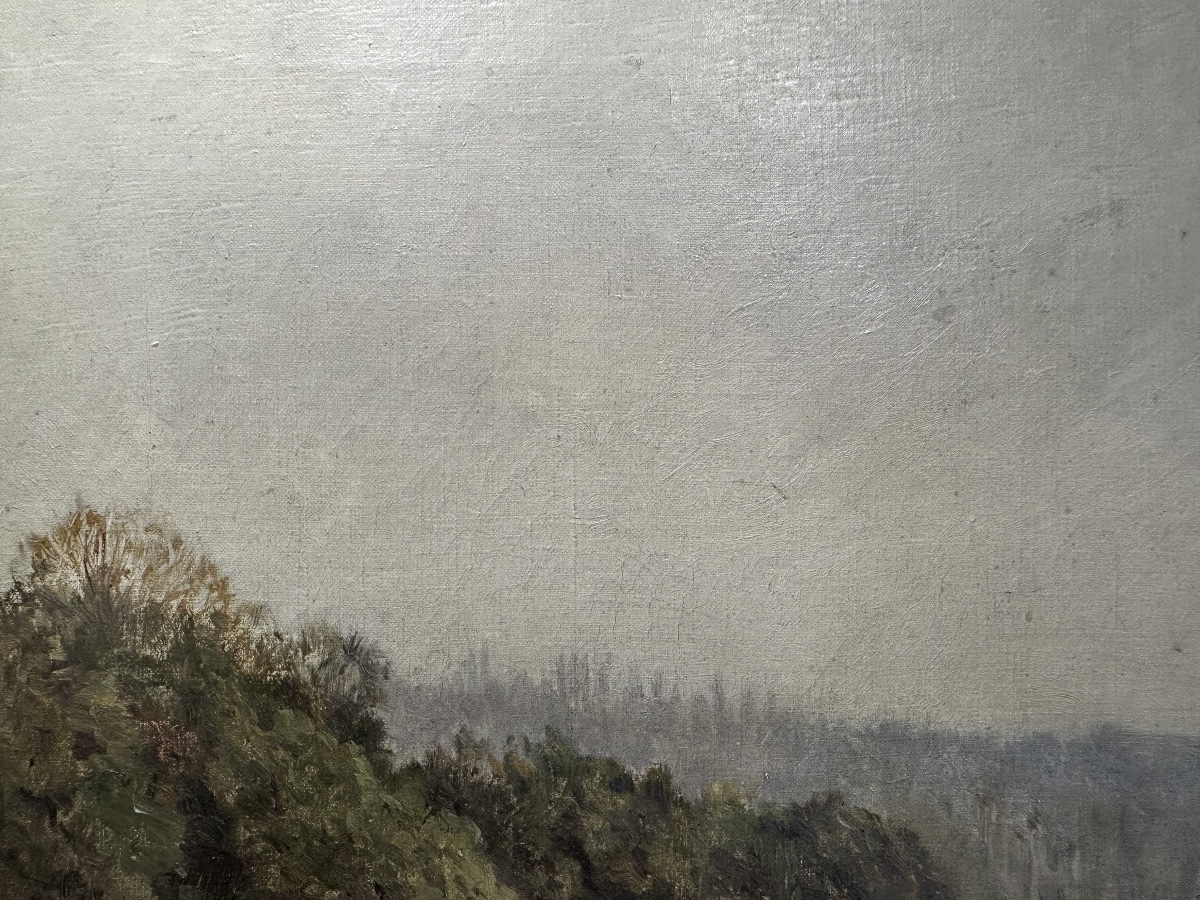 Gabriel Mathieu (1843-1921) - Riverbank, Crozant School - Oil-photo-7