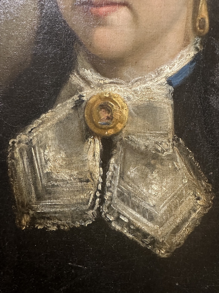Francisco Miralles y Galup (Valence, 1848–Barcelone, 1901)Portrait de femme au col de dentelle-photo-4
