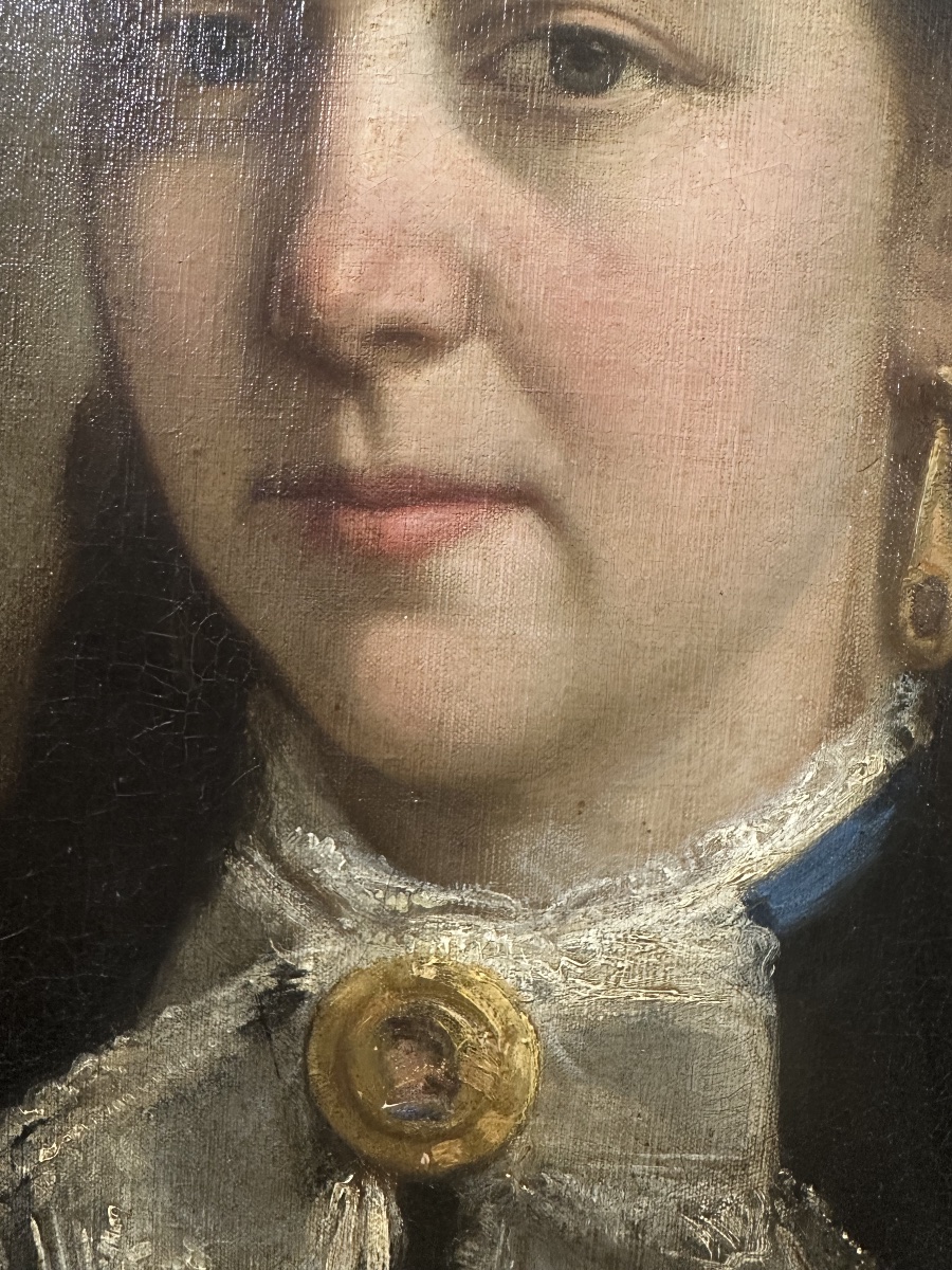 Francisco Miralles y Galup (Valence, 1848–Barcelone, 1901)Portrait de femme au col de dentelle-photo-6