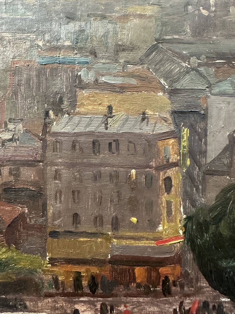 Pierre Lepage (1906, épinal – 1983, Paris) Panoramic View  Paris From The Heights Of Montmartre-photo-4
