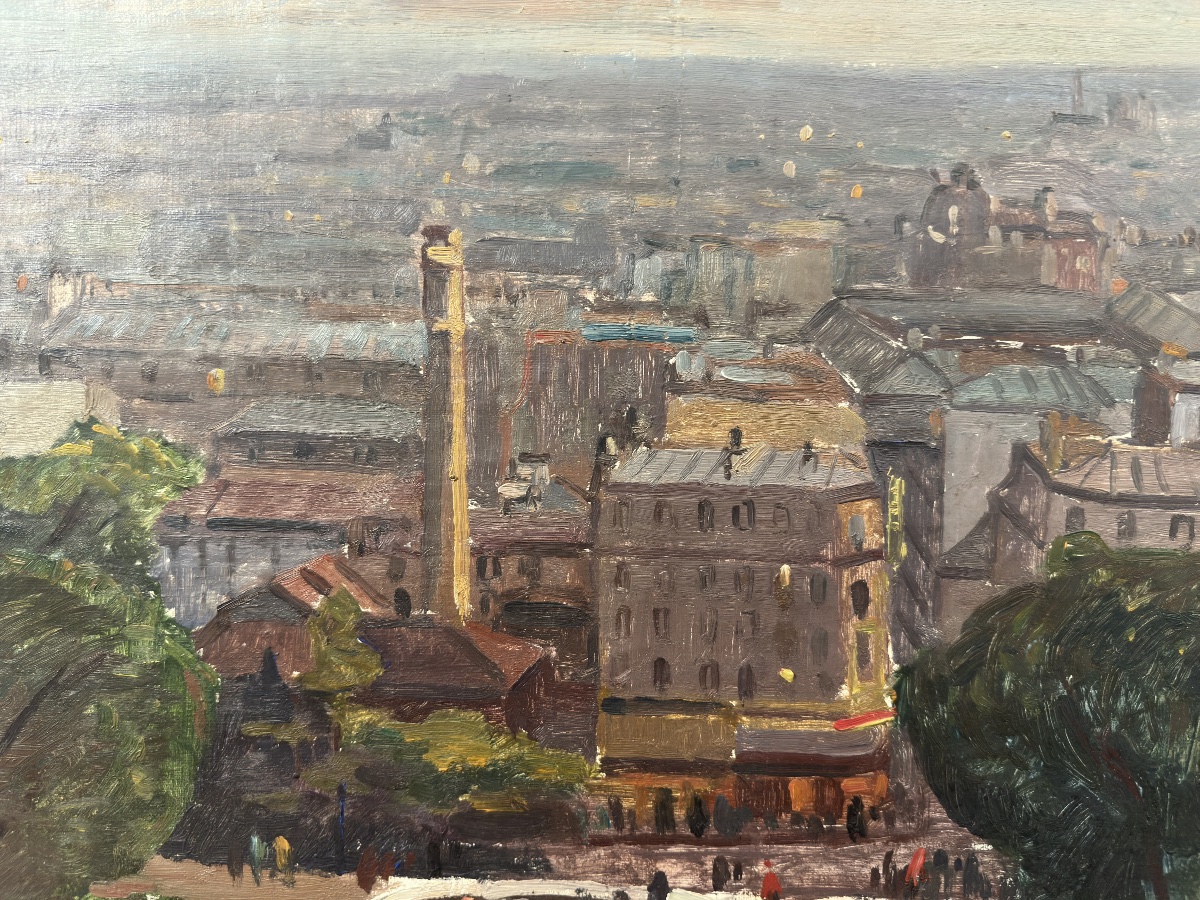 Pierre Lepage (1906, épinal – 1983, Paris) Panoramic View  Paris From The Heights Of Montmartre-photo-8