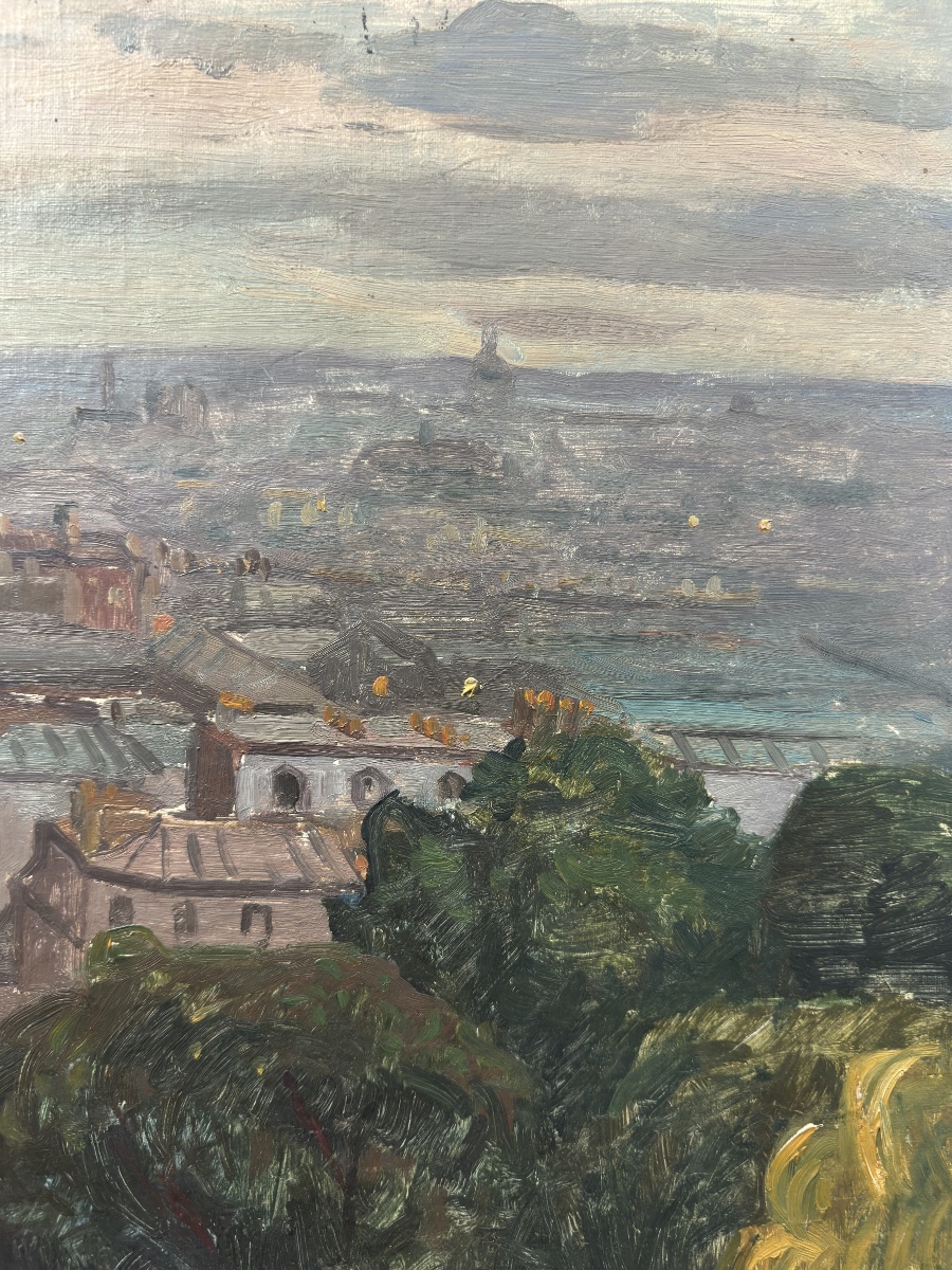 Pierre Lepage (1906, épinal – 1983, Paris) Panoramic View  Paris From The Heights Of Montmartre-photo-4