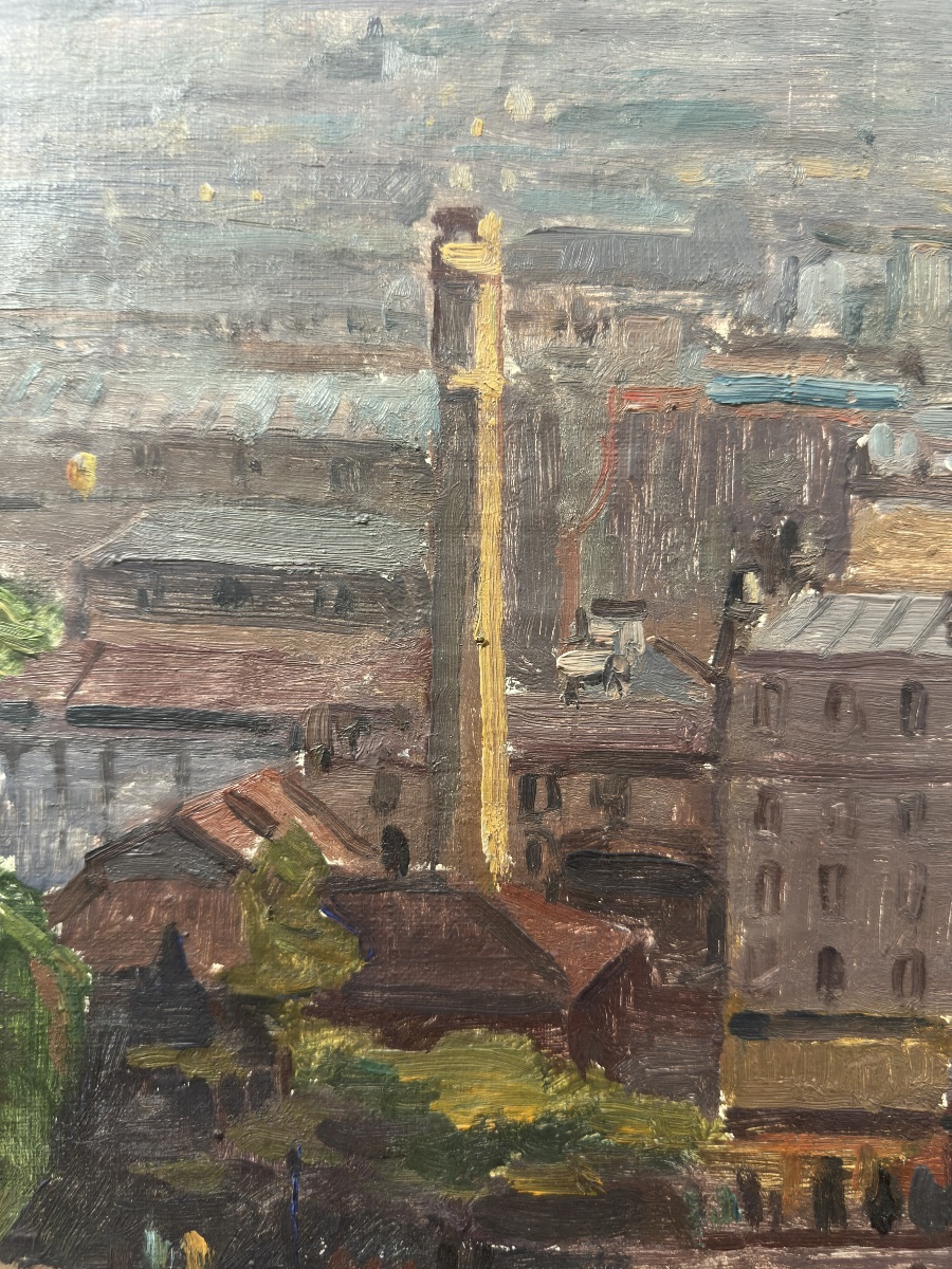Pierre Lepage (1906, épinal – 1983, Paris) Panoramic View  Paris From The Heights Of Montmartre-photo-2