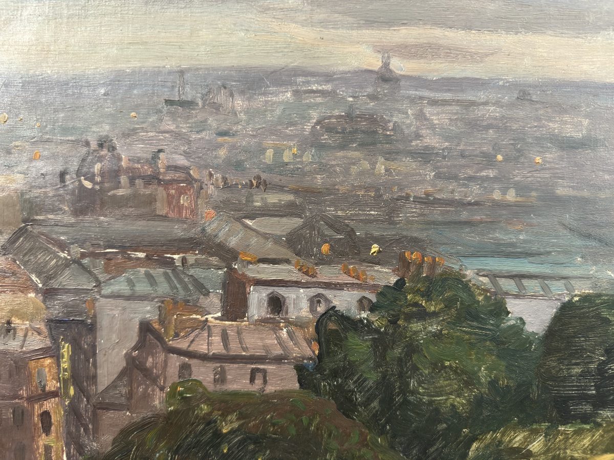 Pierre Lepage (1906, épinal – 1983, Paris) Panoramic View  Paris From The Heights Of Montmartre-photo-3