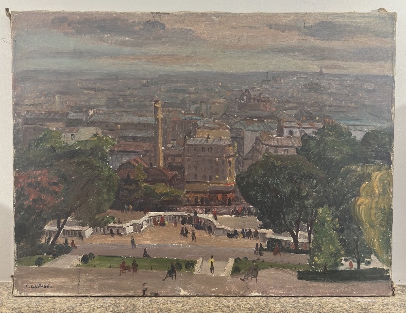 Pierre Lepage (1906, épinal – 1983, Paris) Panoramic View  Paris From The Heights Of Montmartre