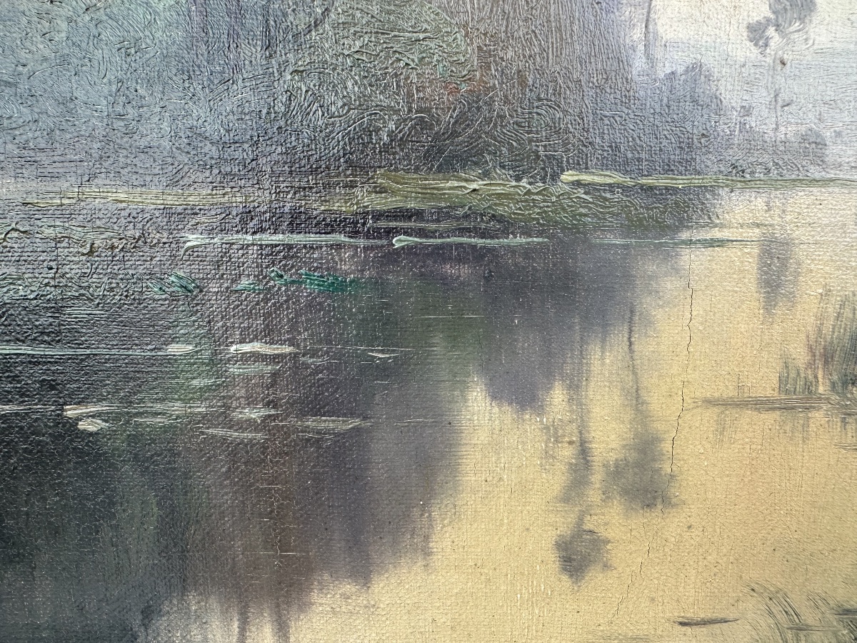 Eugène Galien-laloue (1854–1941), Known As Dumoutier Golden Light On Still Water-photo-4