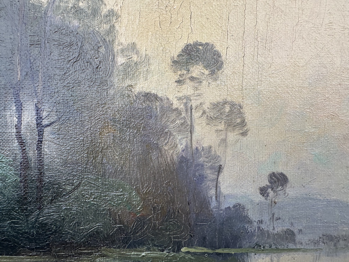 Eugène Galien-laloue (1854–1941), Known As Dumoutier Golden Light On Still Water-photo-1
