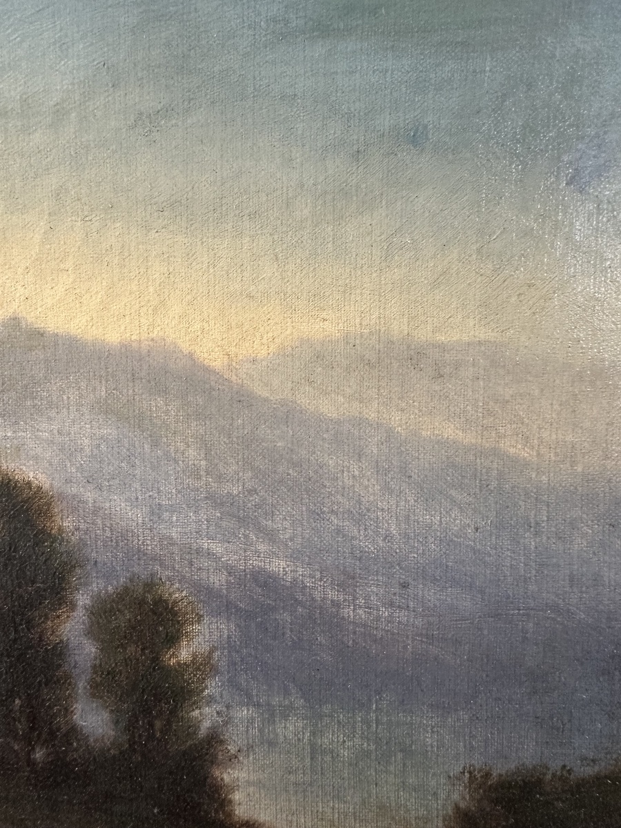 Joseph édouard De Gernon (1811–1878) Mountain Landscape In Evening Light, 1862-photo-3