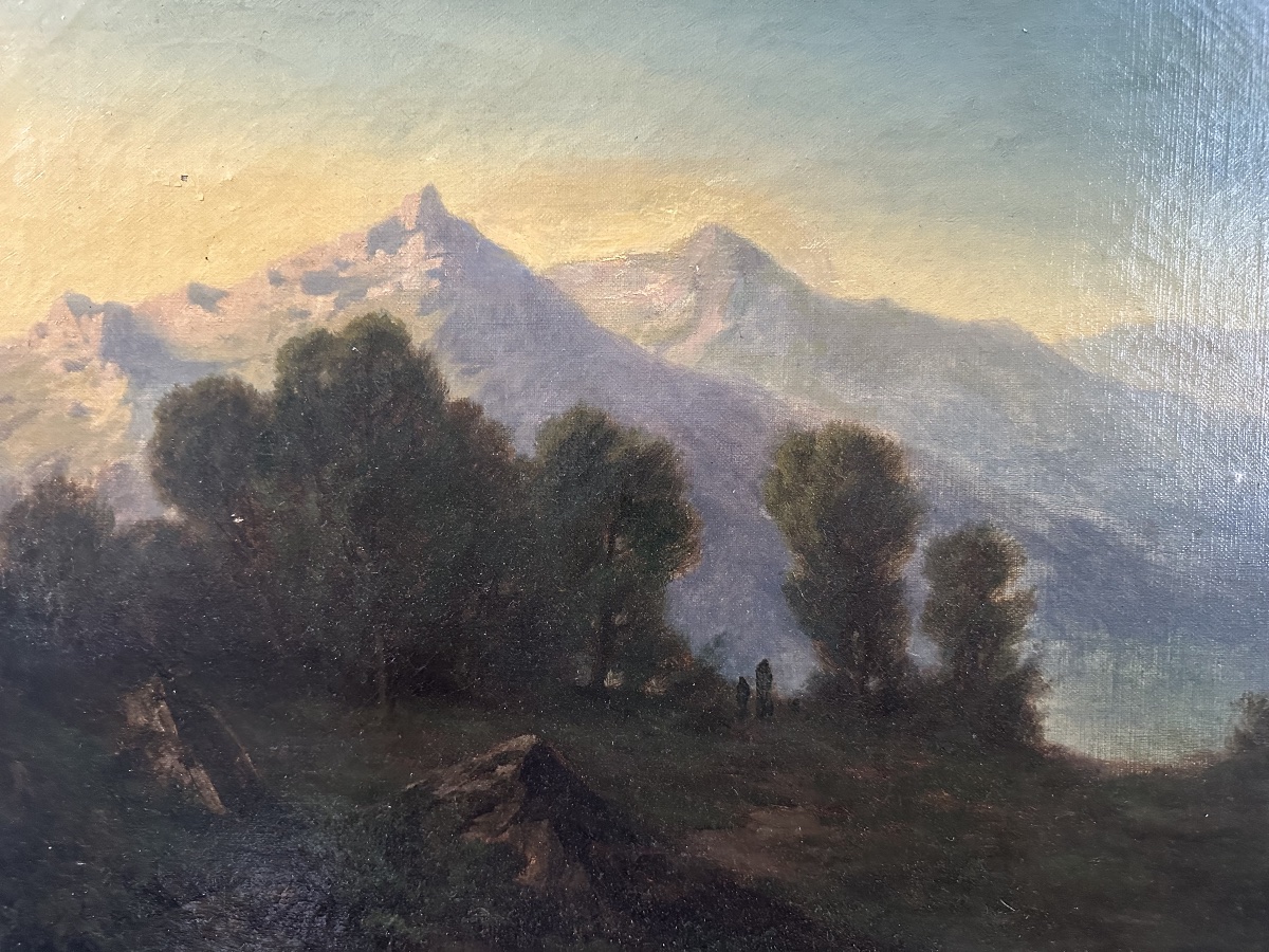 Joseph édouard De Gernon (1811–1878) Mountain Landscape In Evening Light, 1862-photo-4