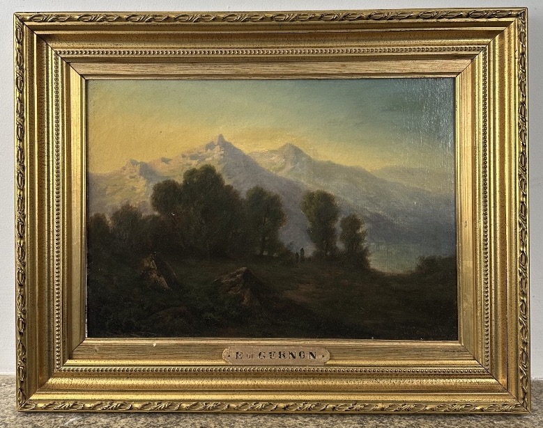 Joseph édouard De Gernon (1811–1878) Mountain Landscape In Evening Light, 1862