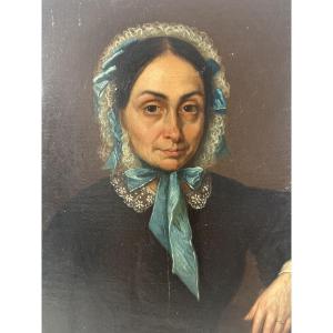 John DABOUR (1837-1905) Portrait – Huile sur toile 1860 BALTIMORE NEW YORK ; né en Turquie