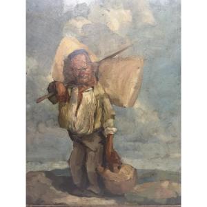 Jean Marquerie (1905-1968) - Oil 1943 Henri Borde Jeane Saliceti, Michel Zeller, Maumus,...