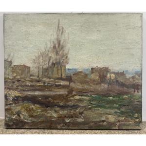René Thomsen (1897-1976) School Of Paris - Impressionist Landscape