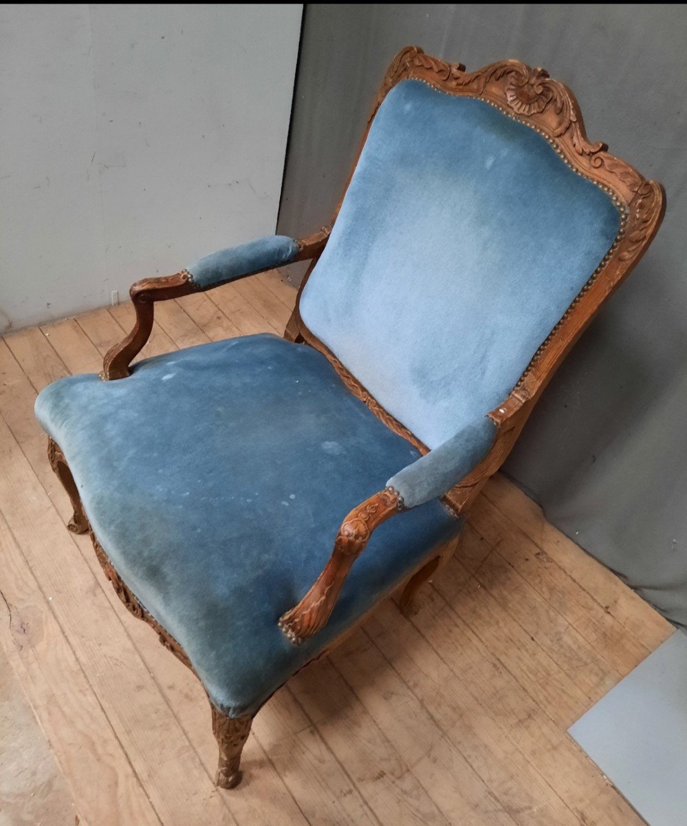 Louis XV Carved Armchair -photo-4