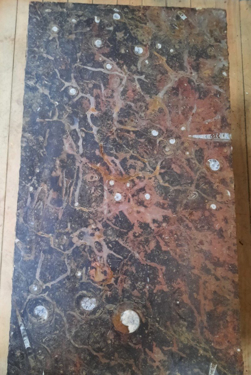 Coffee Table, Fossil Marble Top-photo-5