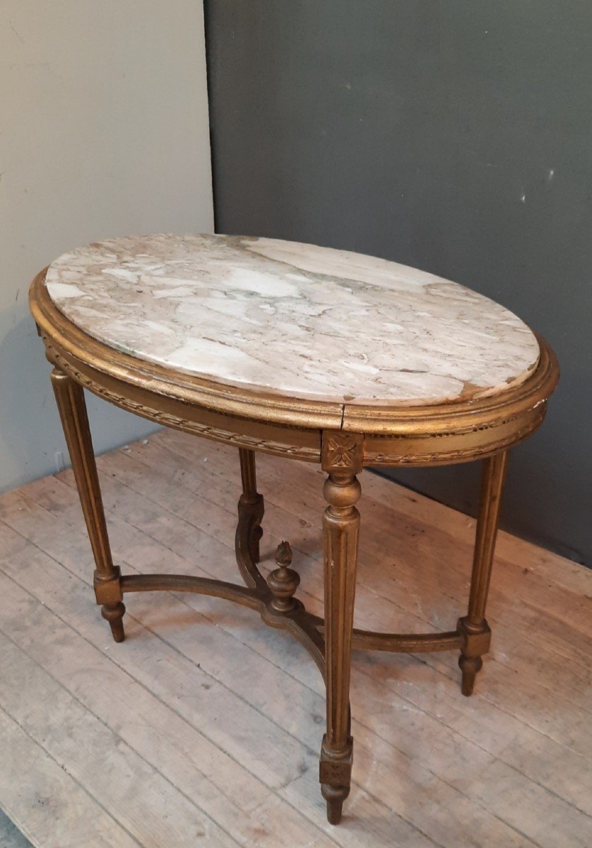 Gilded Wood Center Table -photo-4