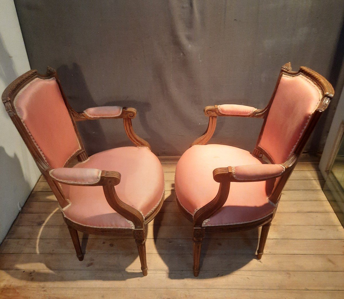 Pair Of Louis XVI Style Armchairs -photo-4