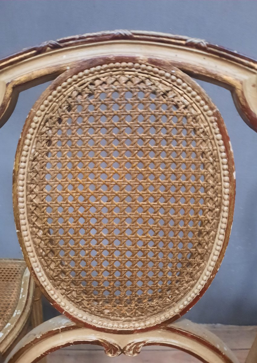 Set Of 4 Napoleon III Cane Chairs -photo-6