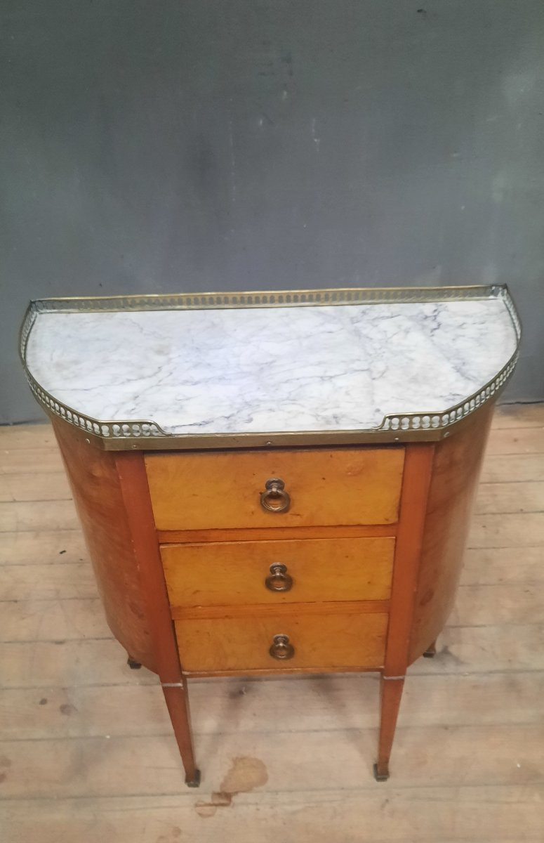Small Louis XVI Style Chest Of Drawers With Rounded Sides-photo-3