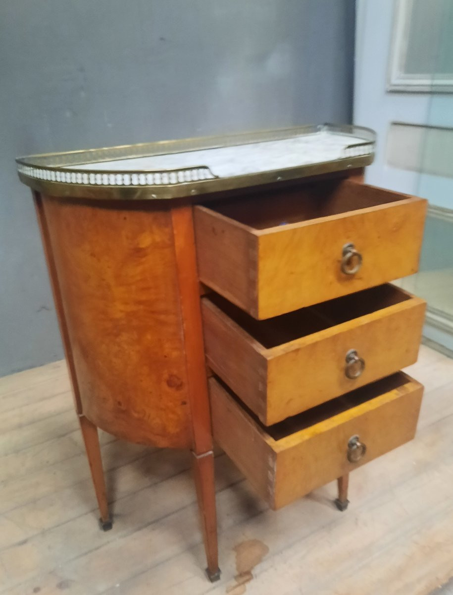 Small Louis XVI Style Chest Of Drawers With Rounded Sides-photo-2