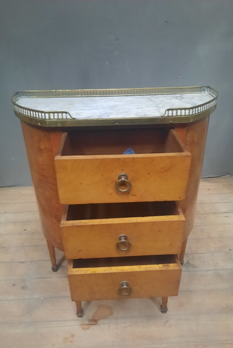 Small Louis XVI Style Chest Of Drawers With Rounded Sides-photo-3