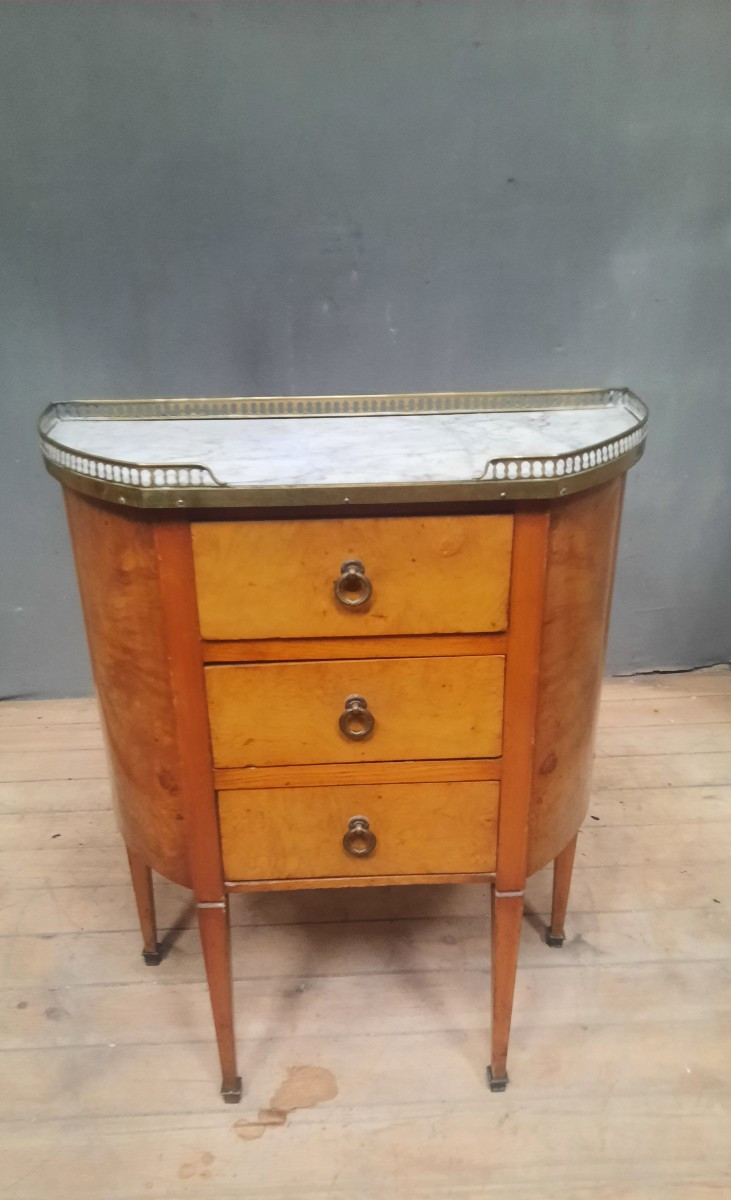Small Louis XVI Style Chest Of Drawers With Rounded Sides