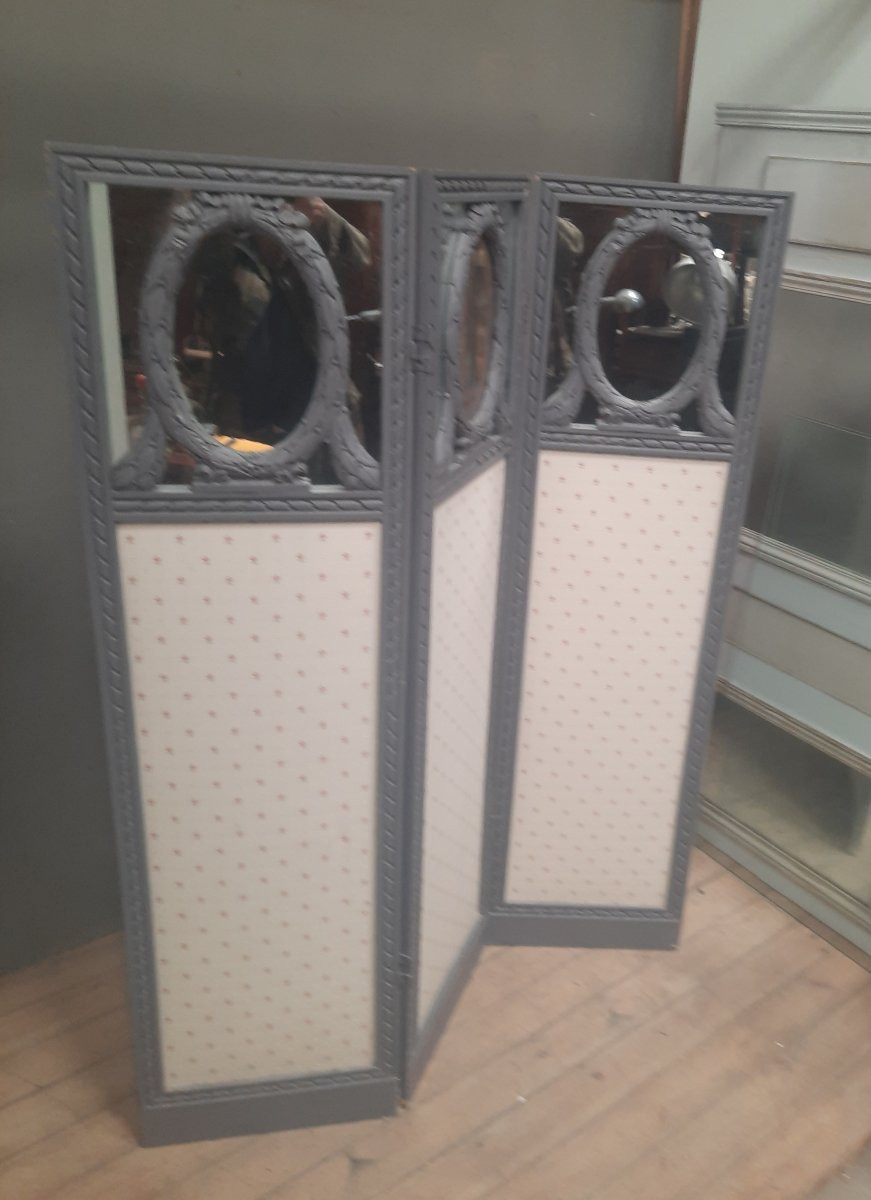 Louis XVI Style Three-leaf Screen -photo-1