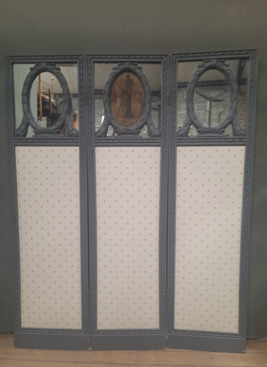 Louis XVI Style Three-leaf Screen -photo-3