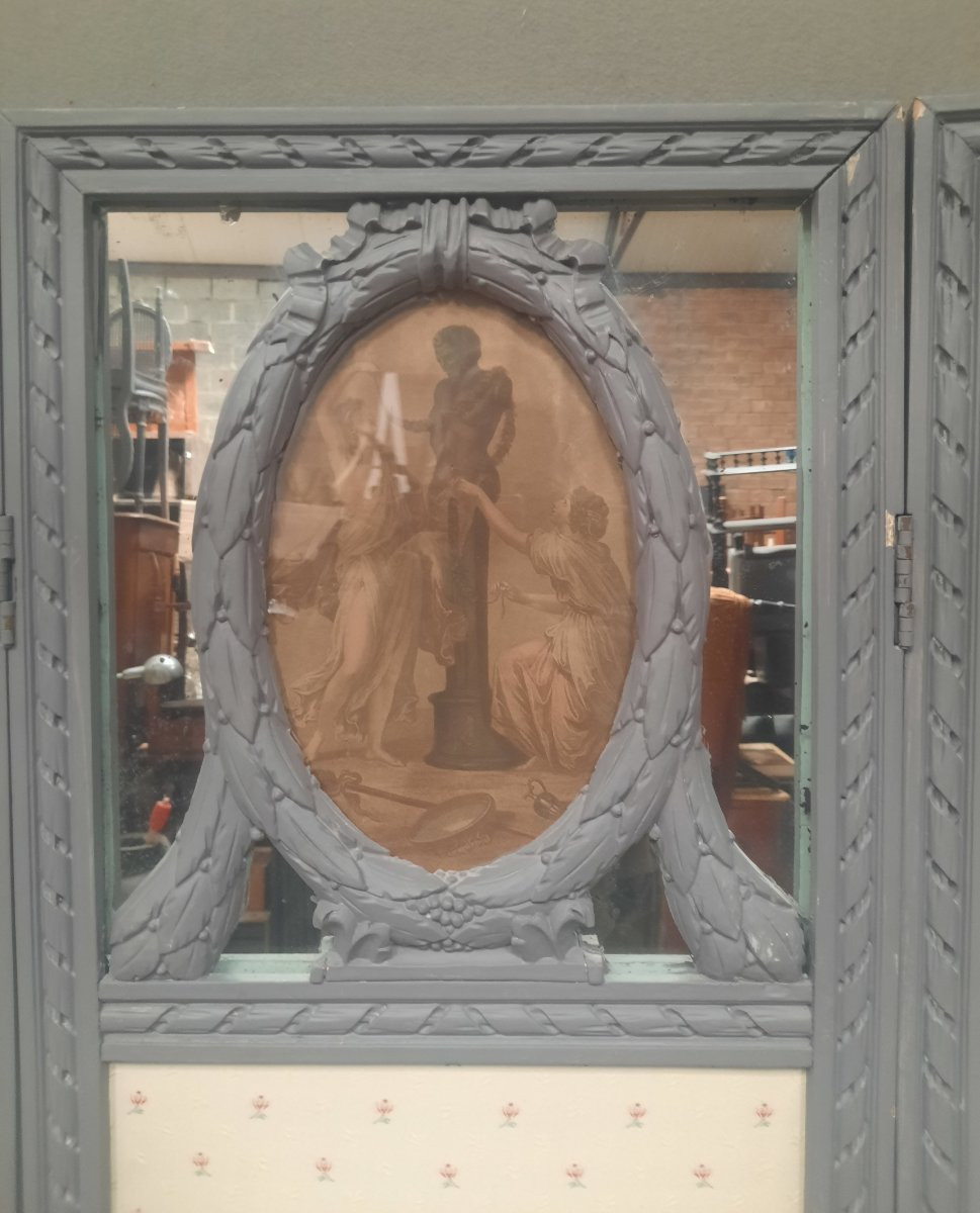 Louis XVI Style Three-leaf Screen -photo-4