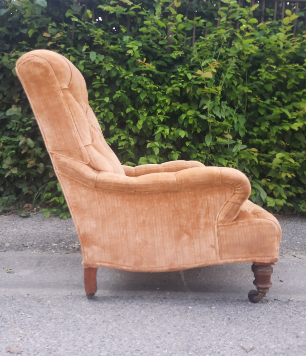 Large Upholstered Toad Armchair -photo-1