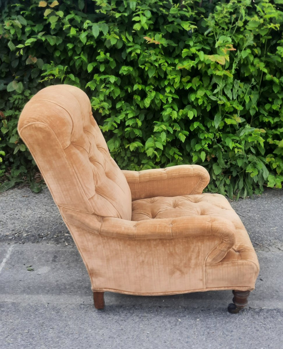 Large Upholstered Toad Armchair -photo-2