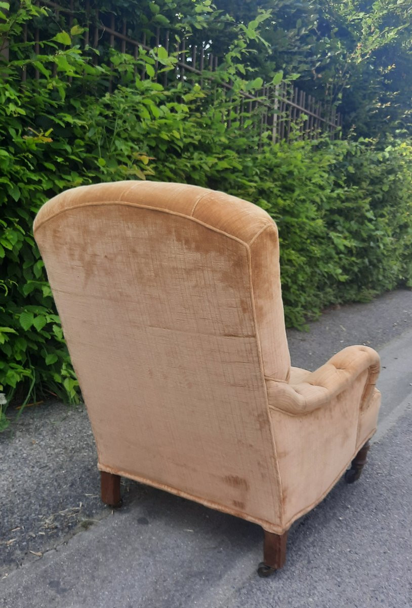 Large Upholstered Toad Armchair -photo-4