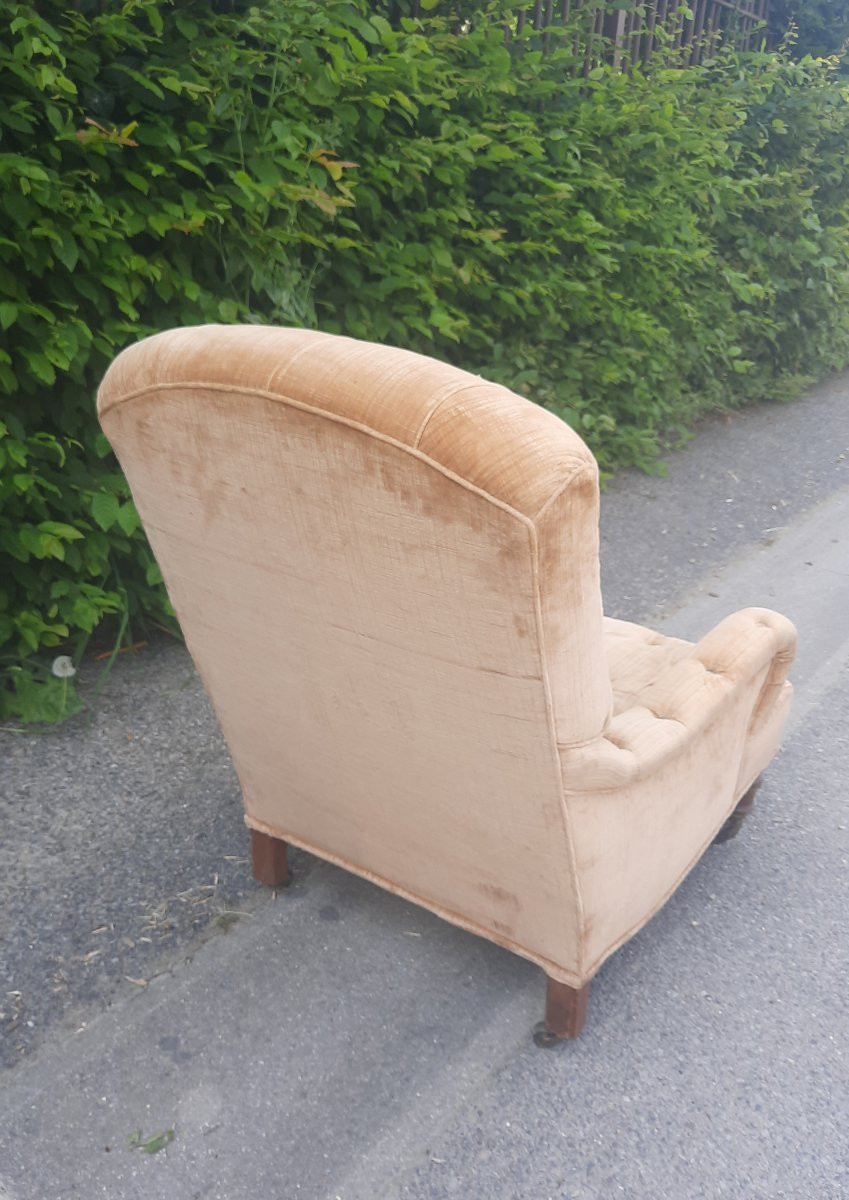Large Upholstered Toad Armchair -photo-5