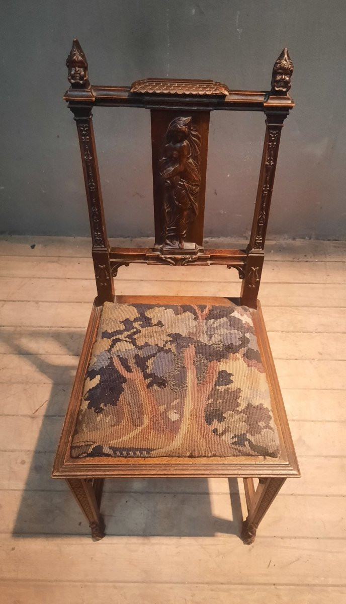 Chaise de style médiéval -photo-3