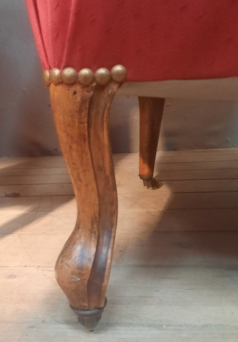 Paire de fauteuil crapaud  rouge-photo-6