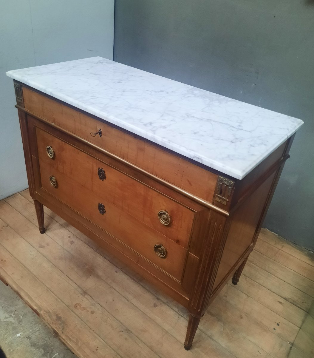 Commode style Louis XVI  à 3 tirroirs-photo-4