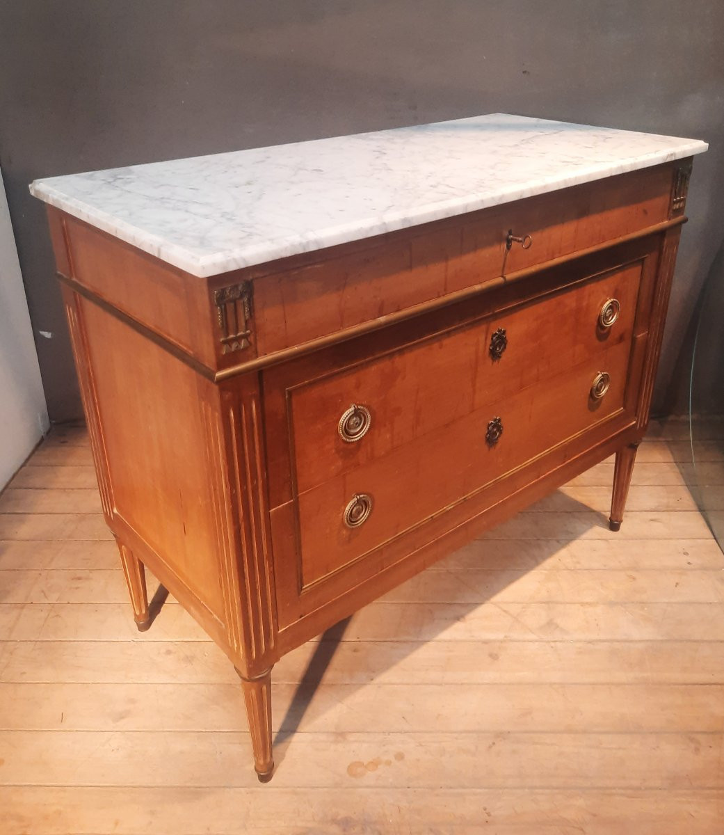 Commode style Louis XVI  à 3 tirroirs-photo-4