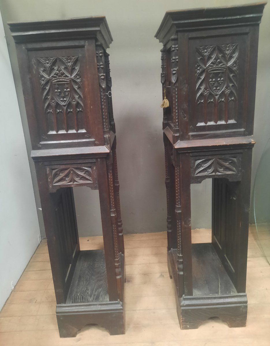 Pair Of Gothic Sideboards -photo-4