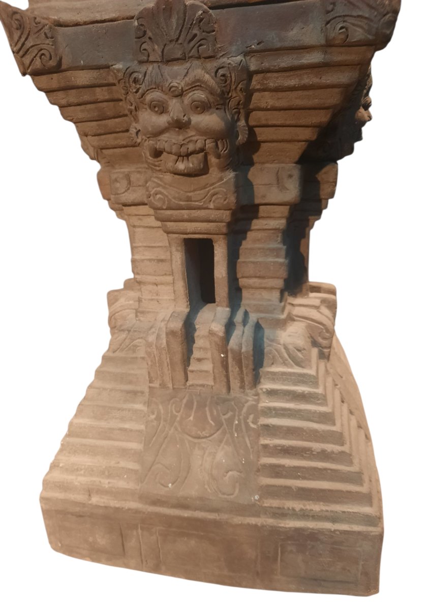 Reproduction en terre cuite d un temple  hindouiste-photo-3