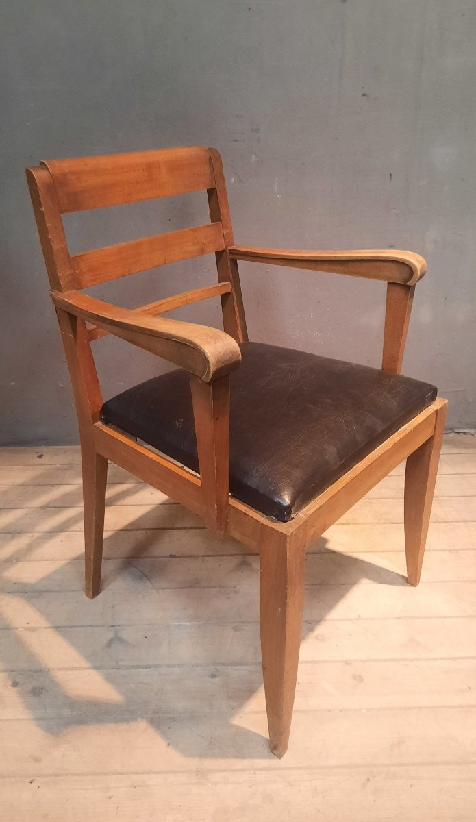 Serie de 4 fauteuils des années 1940-photo-2